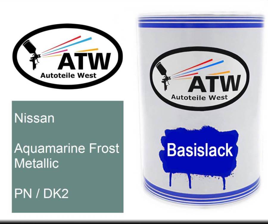 Nissan, Aquamarine Frost Metallic, PN / DK2: 500ml Lackdose, von ATW Autoteile West.